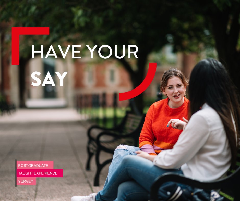📣 Calling all Masters students 📣 We’re asking you to complete the Postgraduate Taught Experience Survey to help us improve our services. When you complete, you are entered into a draw to win a £400 voucher of your choice Complete the survey by 19/05 👉ow.ly/LPyq50QyIOZ