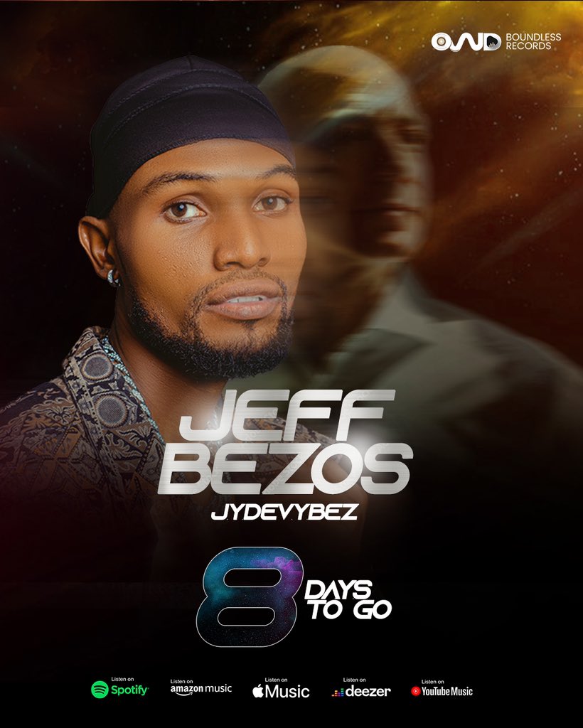 jydevybez's tweet image. 8 Days to go ⏳ #JeffBezoz 
Gonna be loud 🔥 🔊
Pre save 👇🏽
unitedmasters.com/m/jeff-bezos