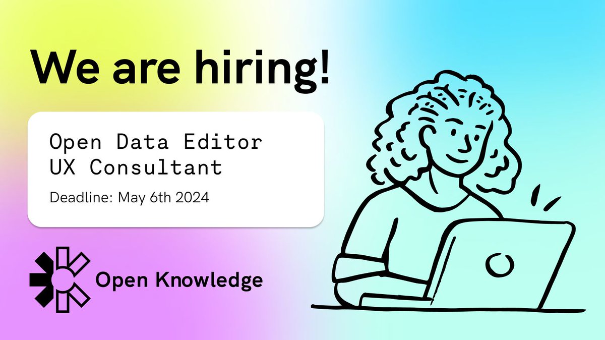 🏃🏽‍♀️ Don't miss the deadline! Today is the last day to apply for the #UX Consultant vacancy. Hurry up and come work with the amazing #OpenDataEditor team! 👉🏾 All details here: okfn.org/en/jobs/ux-con… #Hiring #NowHiring #JobAd cc @frictionlessd8a