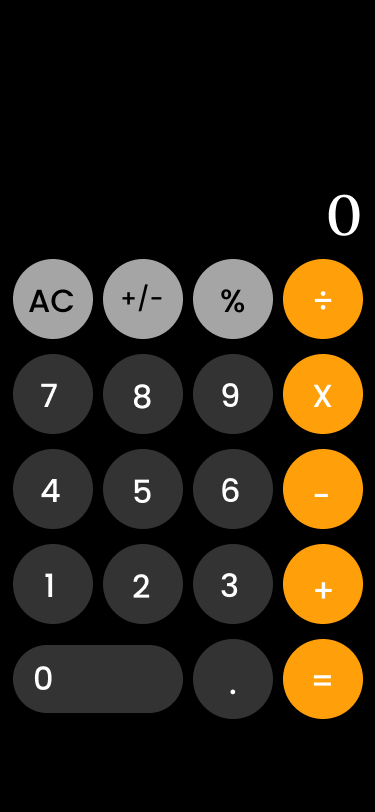 An iPhone calculator #DailyUI 004#