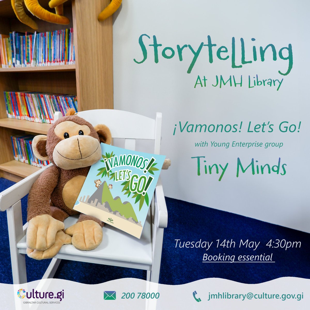 📷 Swing into Storytelling with 'Vamonos, Lets Go!' 📷 Join us next week, Tuesday 14th May, at 4:30pm at the John Mackintosh Hall Library for a bilingual storytelling session by the Young Enterprise group, Tiny Minds. Booking is essential, so secure your spot now!#GCSStorytelling