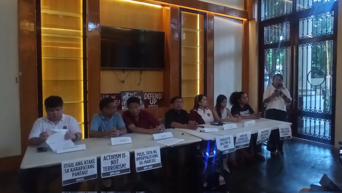 LOOK: Various groups hold press conference to condemn the illegal arrest and urge for immediate release of six detained activists during Labor Day protest. BAYAN MUNA rep Teddy Casiño said they will not tolerate such delaying tactics by the handling fiscal.