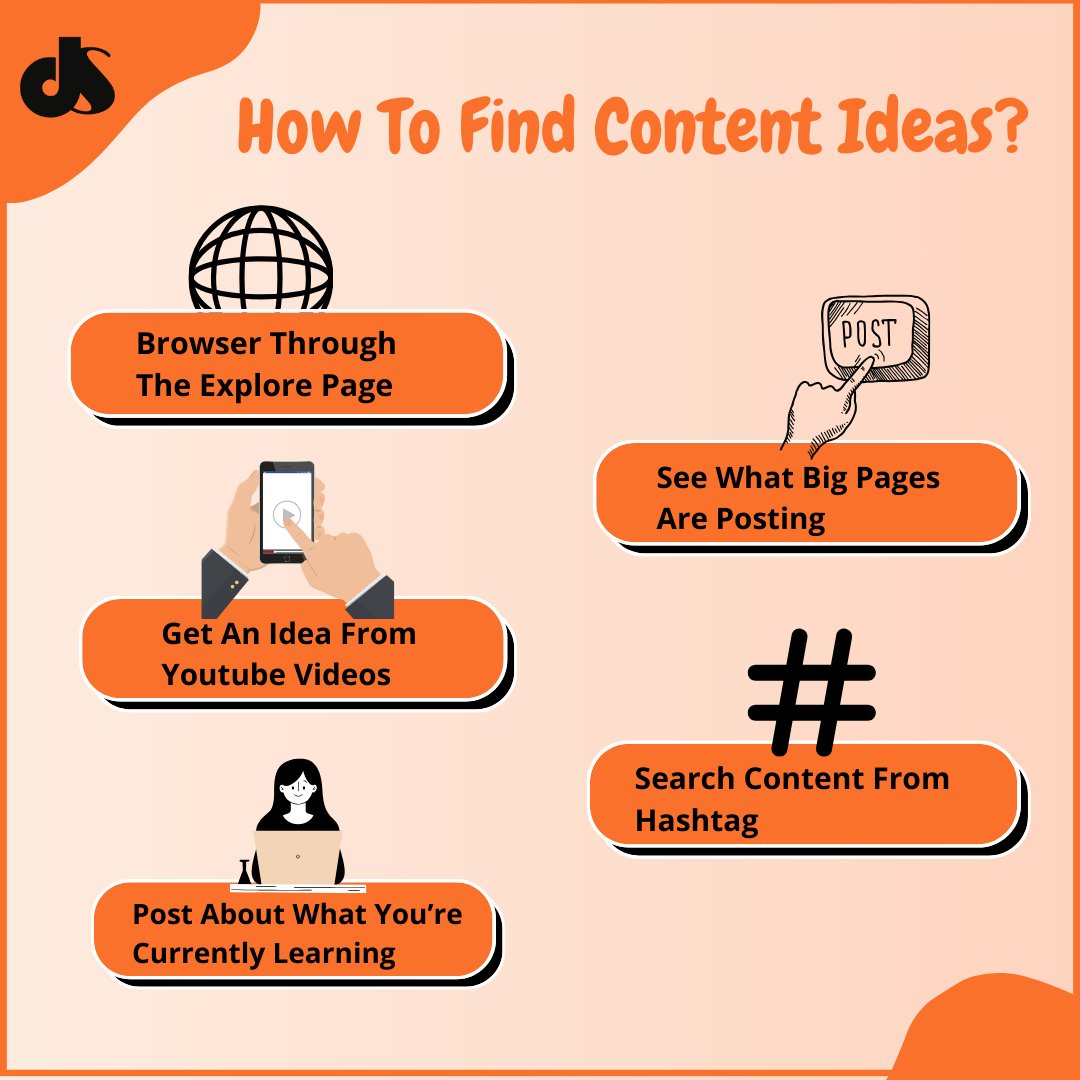 How to Find Content Ideas?
> Browser Through the Explore Page
> See What Big Pages Are Posting
> Get an Idea From Youtube Videos
> Search Content From Hashtag
> Post About What You're Currently Learning
#contentideas #findcontent #DSDM #dsdmofficial