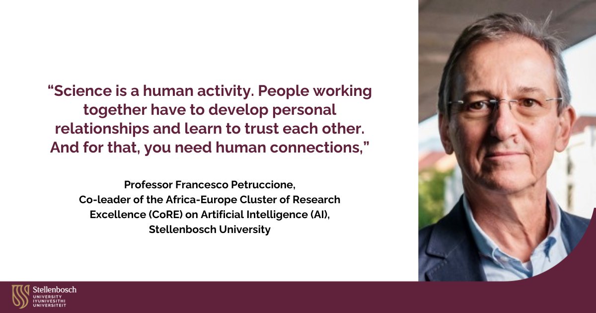 Stellenbosch University is part of a research cluster bringing together African & European universities to tackle major challenges using Artificial Intelligence. Read more: bit.ly/44x8QeI