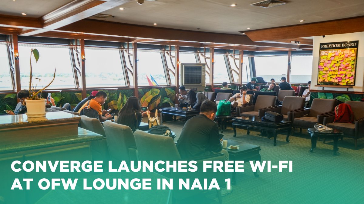 We're providing free, fiber-fast connectivity to thousands of OFWs who will be served by the OFW Lounge in NAIA Terminal 1: cnvrge.co/ofwlnt1

#LeaveNoOneBehind