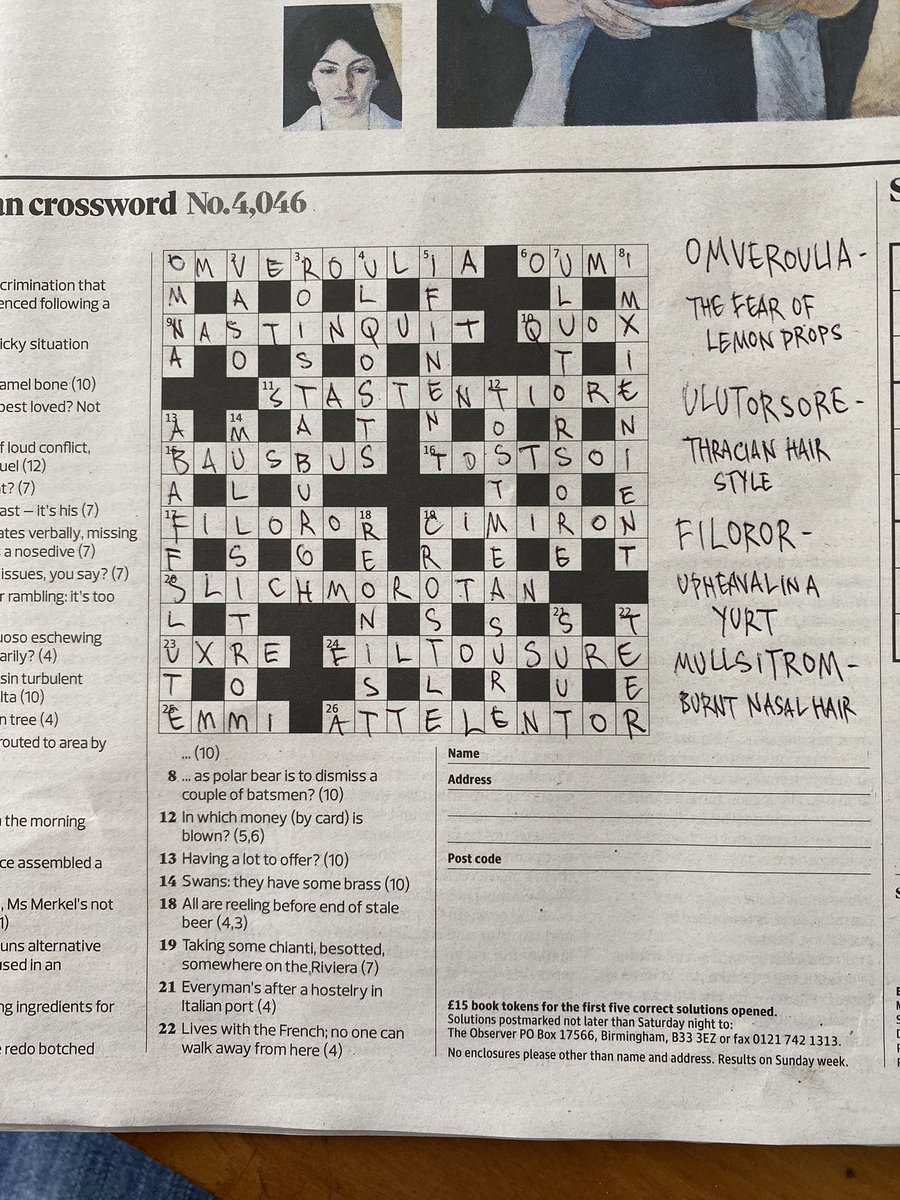 Did the Everyman crossword in under 5 minutes…
