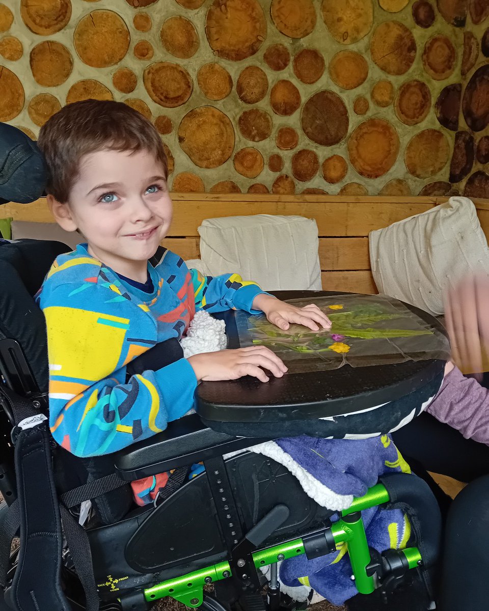 Superstar Patrick helped us celebrate ‘May Day’ by making some nature-themed suncatchers using flowers and leaves that we collected in our sensory gardens 🌞 He looks very pleased with his masterpiece, and we can certainly see why 🤩 #SensoryGardens #ChildrensHospice