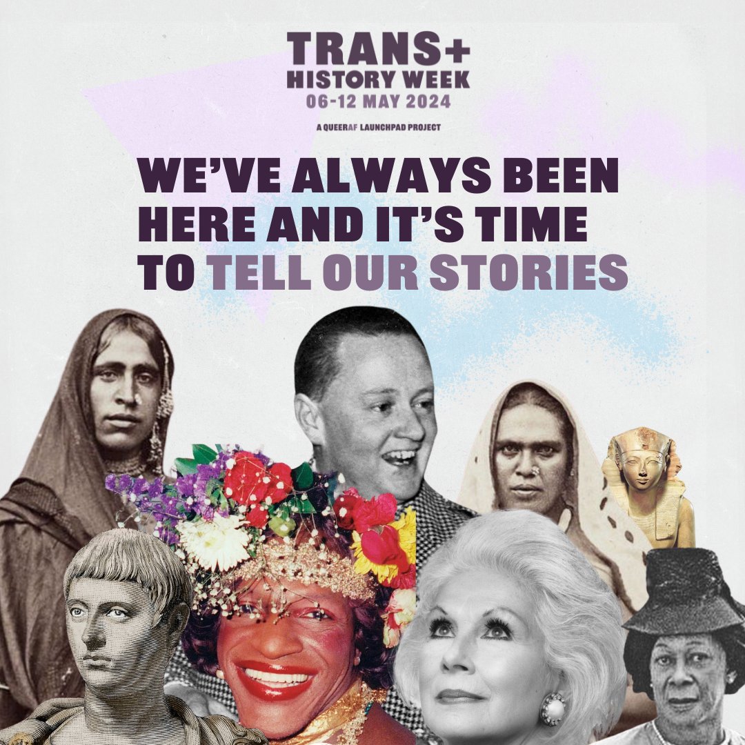 Today marks the launch of the first ever #TransHistoryWeek 🏳️‍⚧️ This week long celebration of trans, non-binary and gender diverse history is an opportunity to learn about the stories we were never told Always been here. Always will be. #THW24 @transhistorywk @WeAreQueerAF