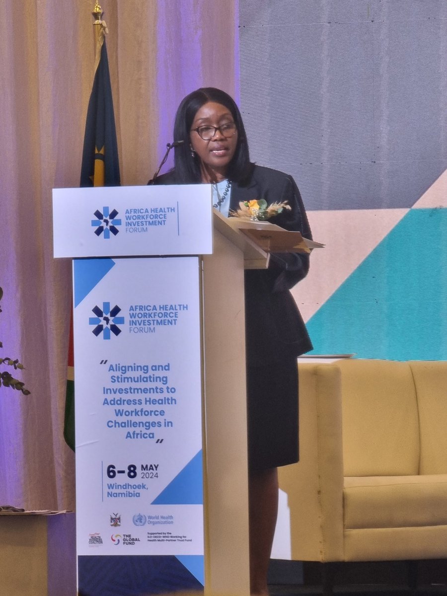 Namibia 🇳🇦: Rt Hon. Dr Saara Kuugongwela, Prime Minister opens the Africa Health Workforce Investment Forum and challenges all partners to work together to find smarter and better ways to #InvestInHealthWorkers