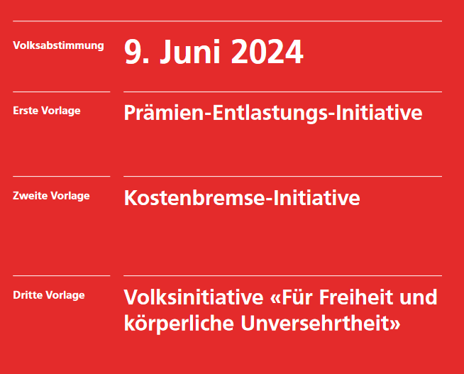 swissvotes's tweet image. Mehr Infos zu den kommenden Abstimmungen:

#Praemienentlastungsinitiative 👉 swissvotes.ch/vote/667

#Kostenbremse 👉 swissvotes.ch/vote/668

#Unversehrtheit 👉swissvotes.ch/vote/669

#Stromgesetz 👉swissvotes.ch/vote/670