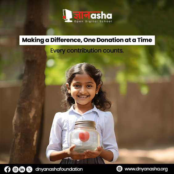 Your generosity fuels our mission to provide quality education to underprivileged children. Consider making a donation today and be a part of something truly impactful. #DonateForChange #DnyanashaFoundation #NGO