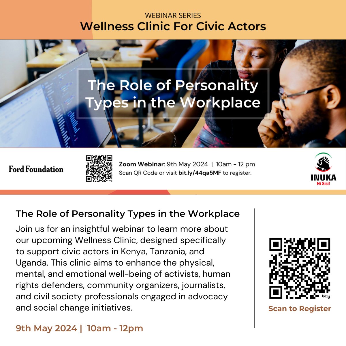 Join us this week as we explore 'The Role of Personality Types in the Workplace', supported by @FordFoundation. Don't miss out on this insightful session! Click the Link to Register! bit.ly/44qa5MF #EAWellness #personality