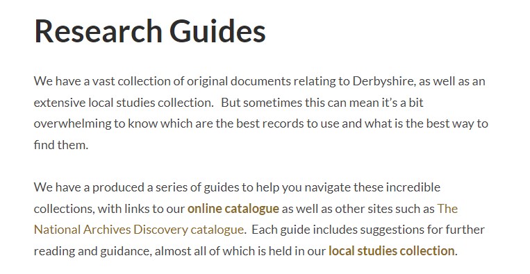 Inspired by #LocalHistoryMonth but don’t know where to start? We have original documents relating to Derbyshire, and an extensive local studies collection. Visit our blog to access all the guides, and subscribe to be updated when new ones are published: recordoffice.wordpress.com/research-guide…