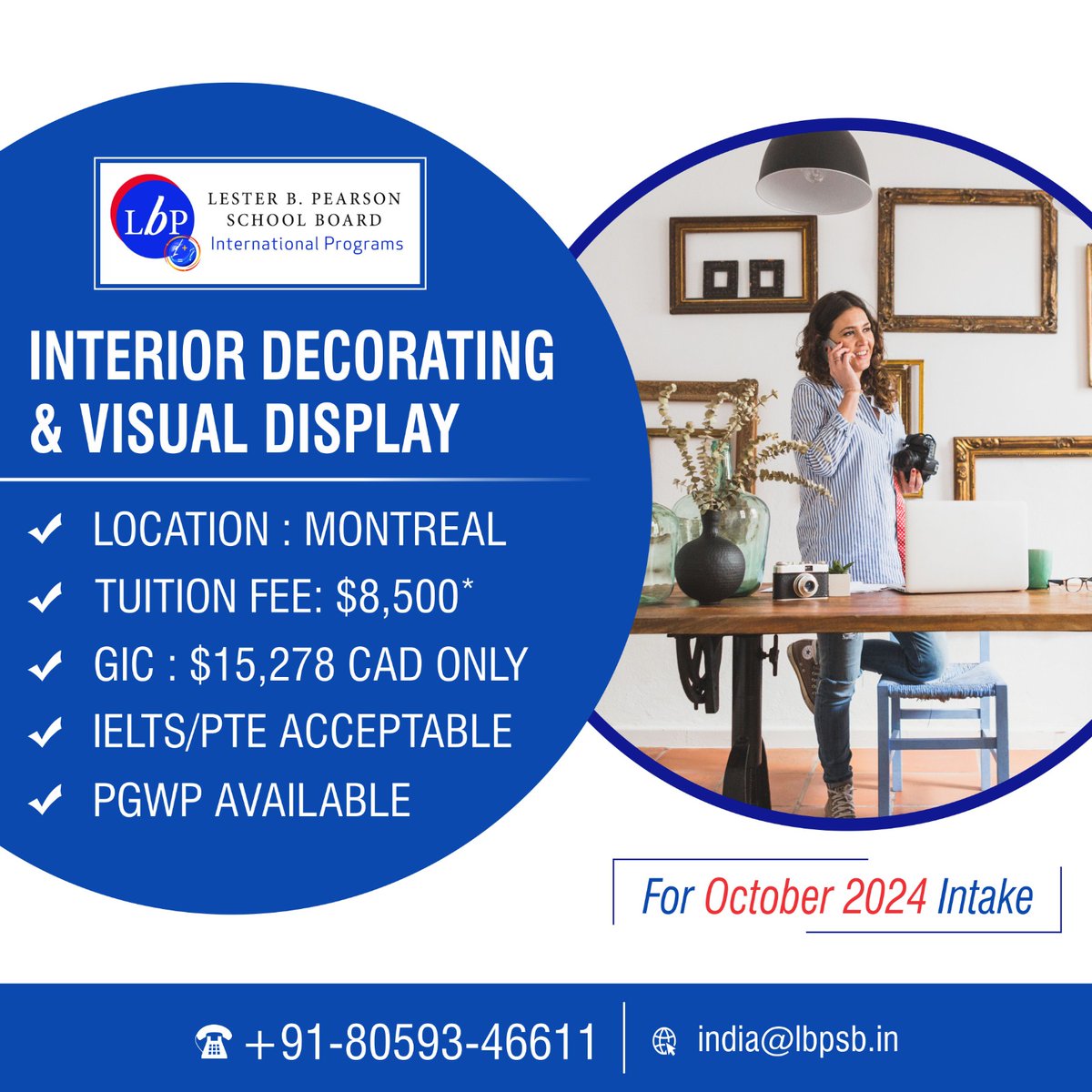 📷 Lester B Pearson School Board

📷PROGRAM: Interior Decorating And Visual Display
📷LOCATION: MONTREAL
📷TUITION FEE: $8500*
📷GIC: $15278 CAD Only
📷IELTS/PTE ACCEPTABLE
📷PGWP AVAILABLE

𝐑𝐄𝐒𝐄𝐑𝐕𝐄 𝐘𝐎𝐔𝐑 𝐒𝐄𝐀𝐓𝐒 𝐍𝐎𝐖📷

📷𝐀𝐏𝐏𝐋𝐘 𝐓𝐎𝐃𝐀𝐘📷