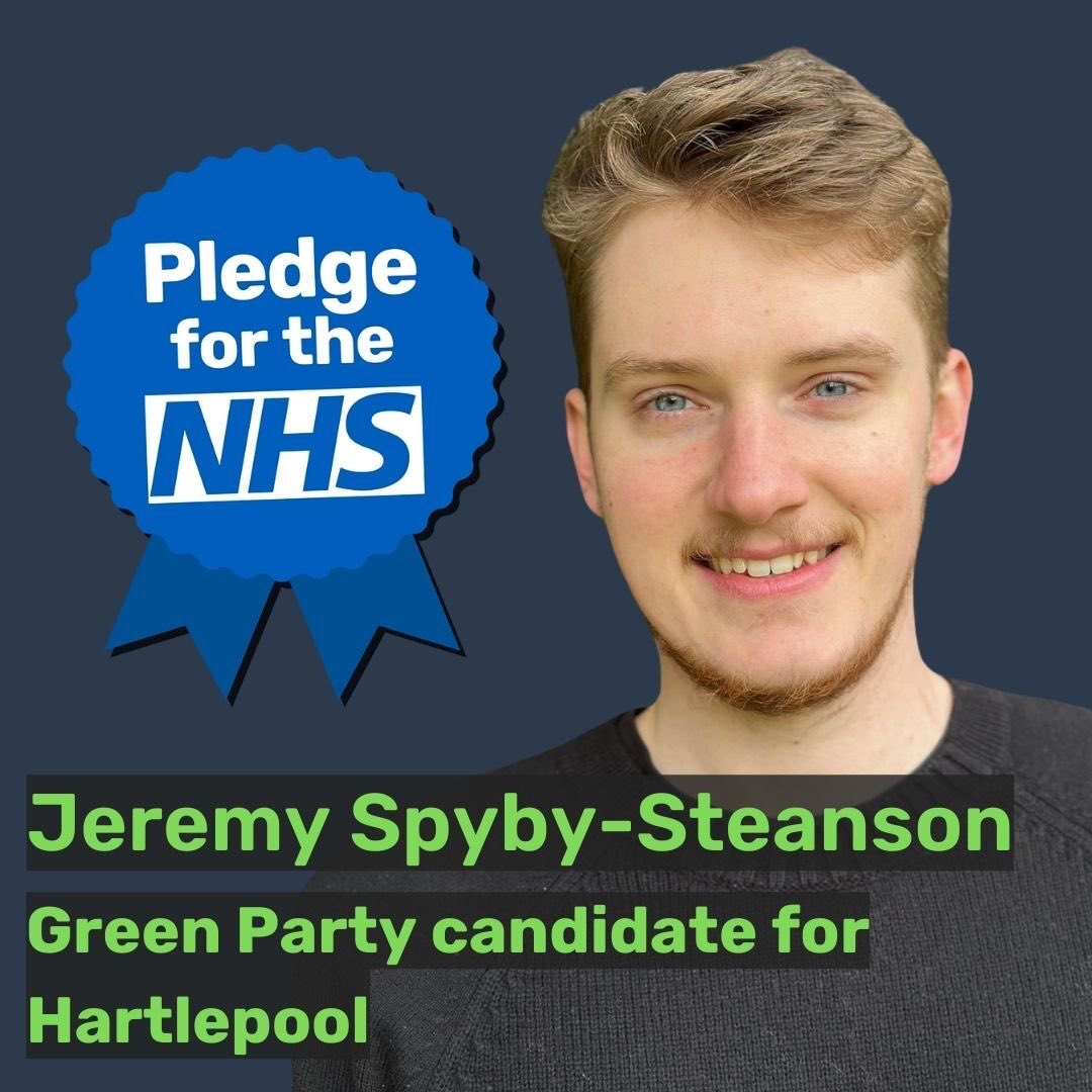 🎉Green candidate for Hartlepool, @jeremy_spyby has taken the #NHSPledge If elected, he will support proper NHS funding, reinstatement of the Health Secretary's duty to provide healthcare and oppose NHS outsourcing. Email your candidates: weownit.org.uk/act-now/pledge…