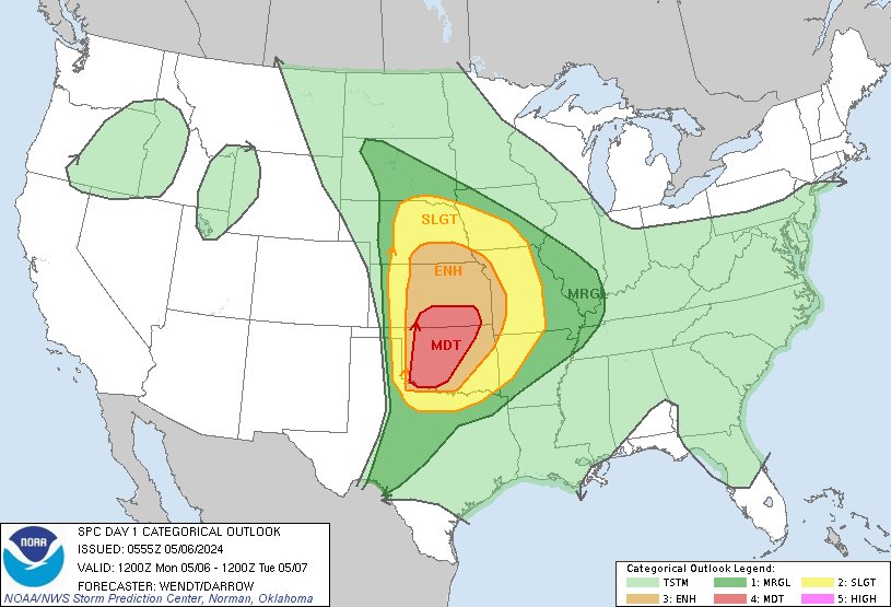 Tour 1 of the #stormchase got underway yesterday, and they're hitting the ground running. A major #tornado outbreak is possible later today.