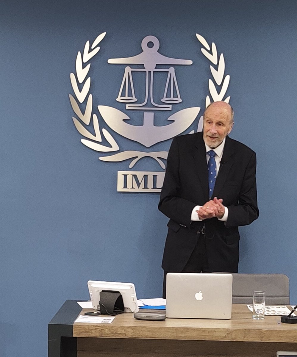 Happening Now: Prof. P. Ehlers (Former President,  German Federal Maritime Hydrographic Agency) delivering a set of lectures to IMLI Class &  Participants of IMLI Course on Marine Environment Protection and Ocean Governance 2024