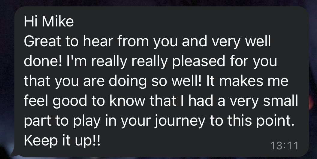 I’ve spent my career making others improve. This person was my mentor 3 years ago and I’m indebted to them for what they did. #ifyouknowyouknow