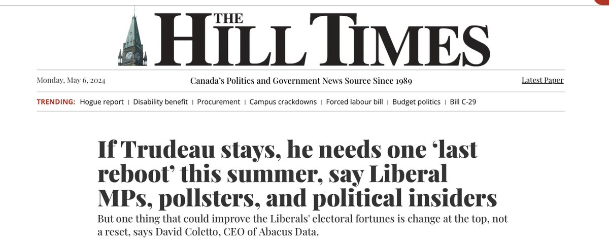 Me what I'm seeing is the Prime Minister and his Ministers basically seeking to nullify Canada’s alternative prime minister as a white supremacist, neo-Nazi unfit to lead our country -- which is about as irresponsible as they can get in light of current polls