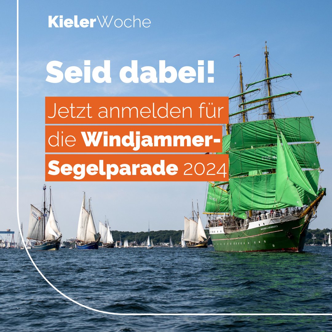 ⛵😍„Mittendrin statt nur dabei“ - Reiht Euch mit Euren Sportbooten direkt in die #WindjammerSegelparade während der #KielerWoche 2024 ein und werdet Teil des maritimen Spektakels am 29. Juni! ▶️ Meldet Euch noch bis Montag, den 15. Mai, unter kieler-woche.de/captainshandbo… an 🌊