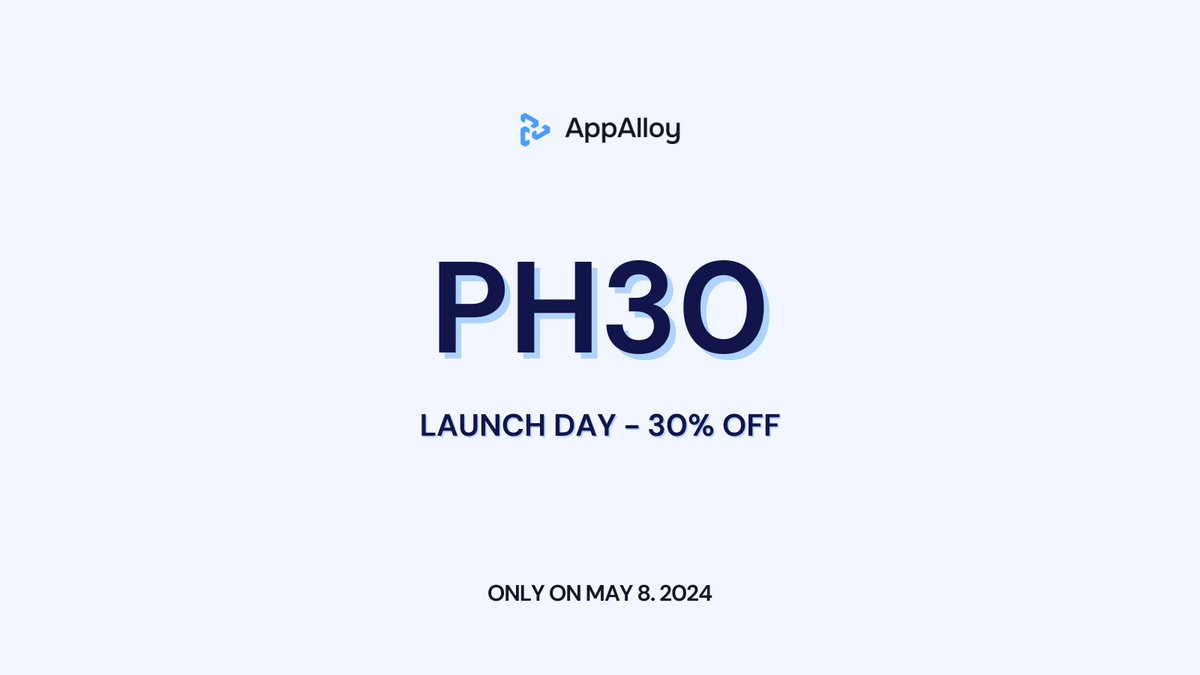 AppAlloy_'s tweet photo. 3 DAYS LEFT

AppAlloy will be launched very soon on @ProductHunt 

To show our appreciation, we offer 30% OFF with the code "PH30".

Grab the code, turn your app into sheets now!

👉 https://t.co/eEvRVatSE5 https://t.co/DmkqeYuSvq