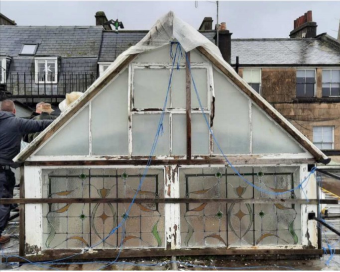 Grade 2 listed. I dunno who hasn't been on the ball (landlord or tenant); but just look at the state of it: