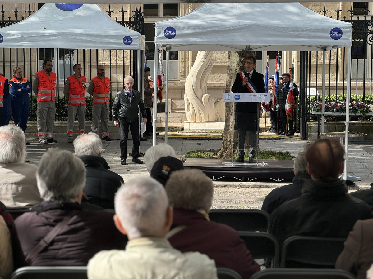 Ce matin, cérémonie de commémoration de la Victoire des forces alliées et de la Résistance contre le nazisme, le 8 mai 1945. Avec la participation de @UKinFrance et de Fabrice Grenard, historien et directeur scientifique de la @fondationresist.