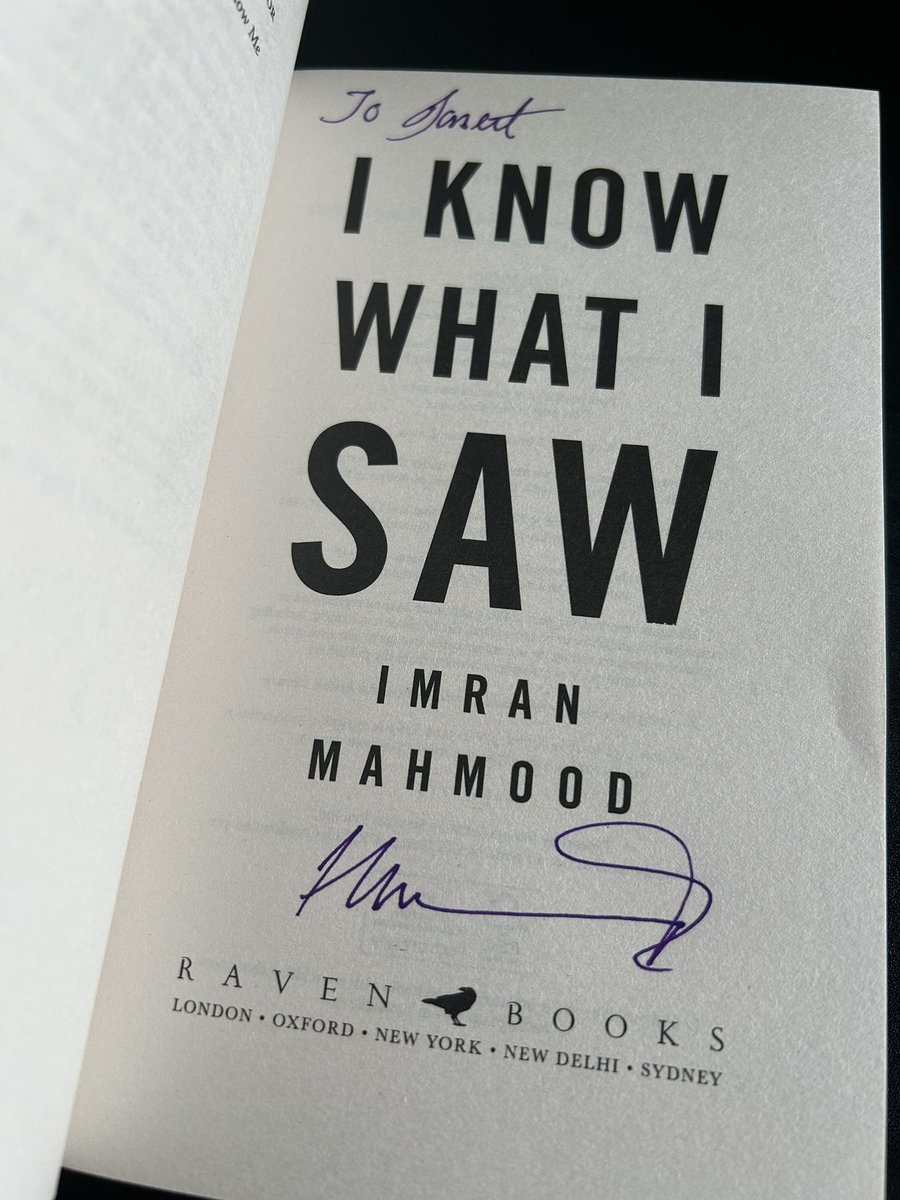 It was a pleasure to meet @imranmahmood777 at @wstonesdurham on Saturday at crime book club.
I thoroughly enjoyed his debut #YouDontKnowMe and I’m hugely looking forward to #IKnowWhatISaw 😍 Hope he has recovered from his grilling from @fionamsharp 🤣🤣

#BookBlogger