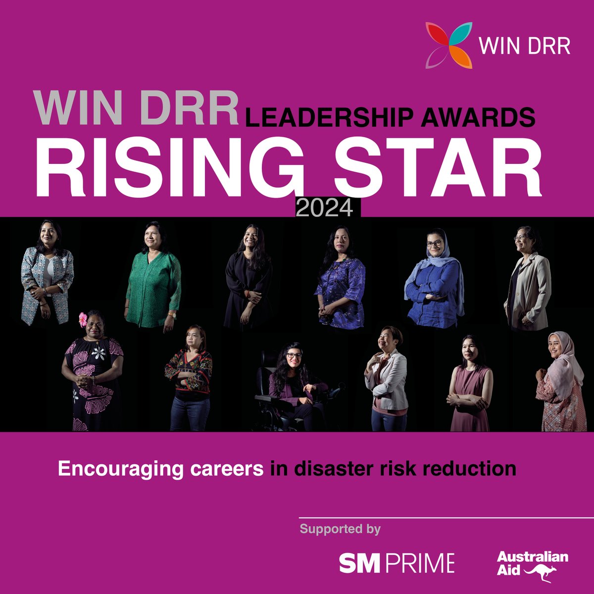 We're looking for WIN #DRR Rising Stars 🌟 Nominate the women in #AsiaPacific who have shown leadership potential early in their careers in #disaster risk reduction for the Rising Star Award ($7,500). ➡️ undrr.org/news/nominatio… Thanks for your support, Australia 🇦🇺 & SM Prime!