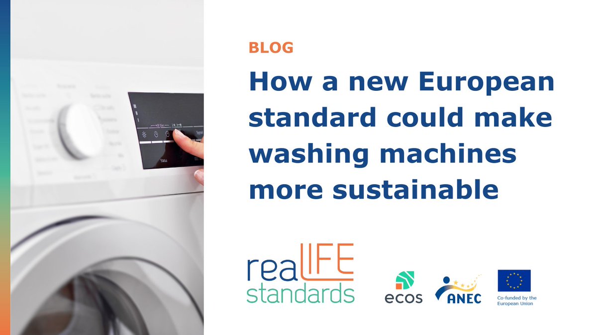 🏘️ More than 9 out of 10 European households have a washing machine, but their sustainability leaves much to be desired ⏱️Appliances must be more durable and last longer – and we know how to make that happen! New blog with the reaLIFEstandards project⤵️ ecostandard.org/news_events/ho…