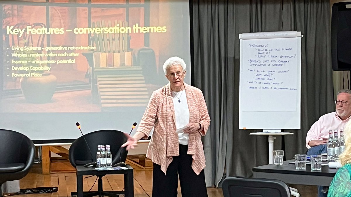 Describing the vision of #RegenerativeHospitality - super close to our first session from tourism strategist <a href="/ConsciousHost/">Anna Pollock</a>. Some key factors as a starter for ten: a process, sense of place, connecting community, care for others, convening conversations and co-creation..
