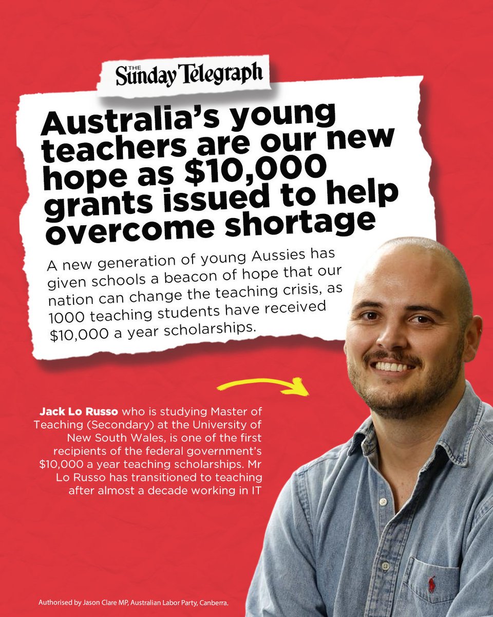 Meet Jack. He’s studying a teaching degree and is one of the recipients of the Albanese Government’s new Commonwealth Teaching Scholarships.