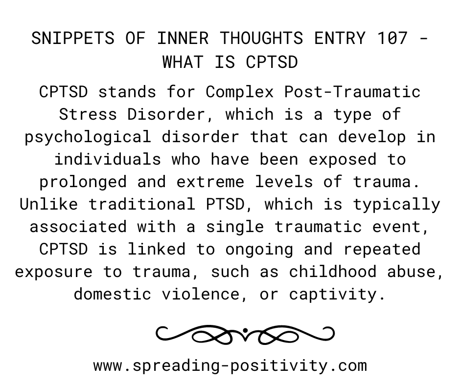 #SurvivingTrauma #CPTSD #MentalHealthAwareness #OvercomingAdversity #StrengthInStruggles #JourneyOfHealing #EndTheSilence #SpeakYourTruth #BreakTheCycle #HopeAfterTrauma #Resilience #PersonalGrowth #YouAreNotAlone #Empowerment #TransformingPain