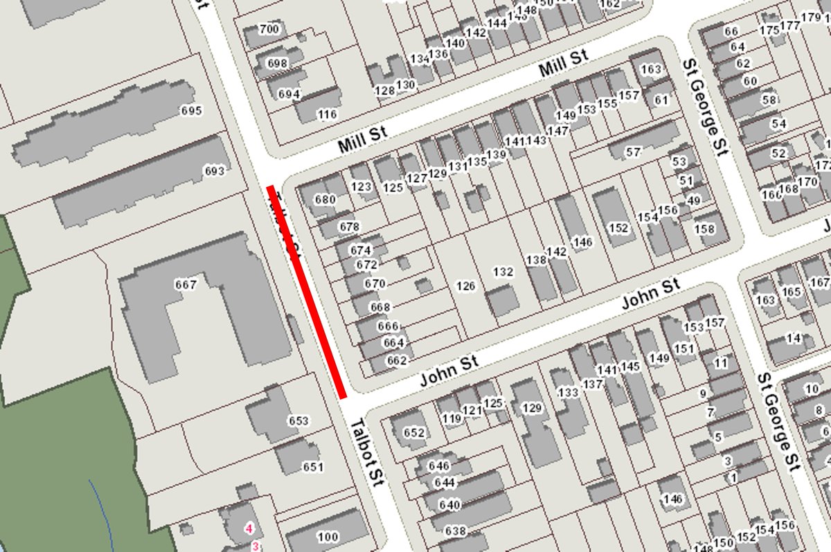 As a reminder: Starting today, Talbot Street will be closed from John Street to Mill Street for private work, until approximately Friday, May 10. Please plan ahead and follow detour signs to reach your destination. Details: bit.ly/3JJlnSD #LdnOnt