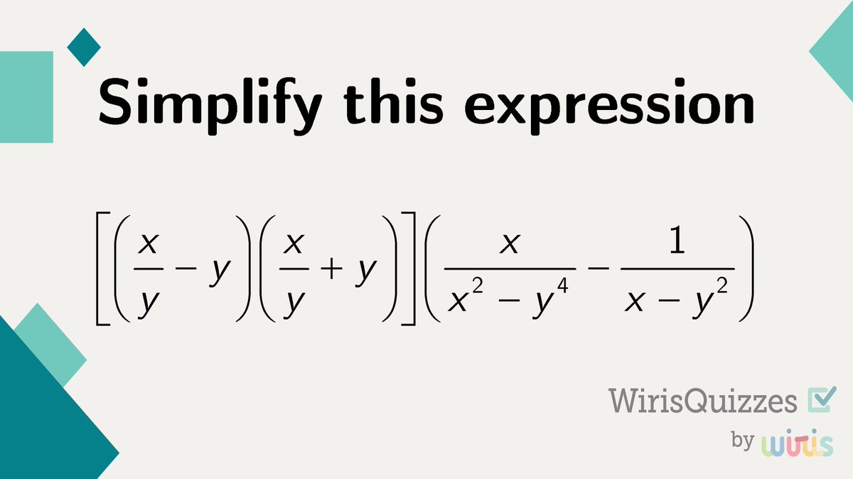 We have a thrilling challenge for you!👀 Can you simplify this expression to its fullest extent? Let’s see how far you get! 🔢 🚀 #WirisQuizzes #mathquiz #mathproblem #mathexercise #problem #MathType #math #mathematics #geometry #STEM