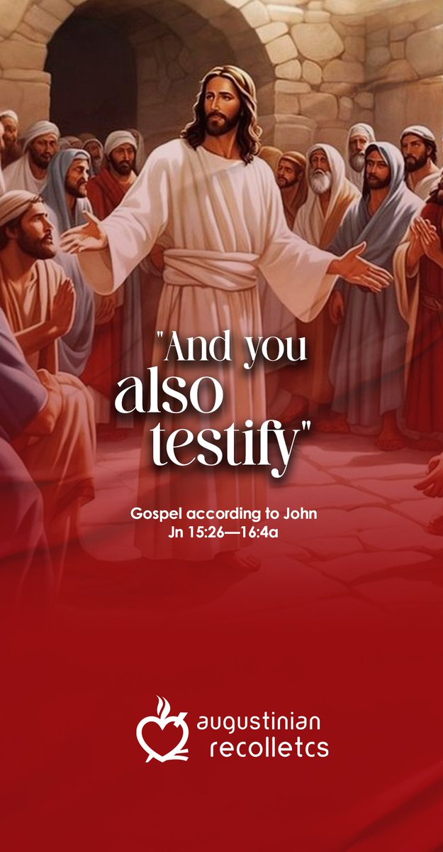 #GospelOfTheDay  ❤️📷according to John Jn 15:26—16:4a:
'When the Advocate comes whom I will send you from the Father, the Spirit of truth who proceeds from the Father, he will testify to me. And you also testify, because you have been with me from the beginning'