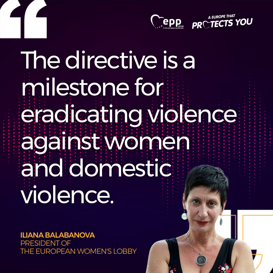 #EuropeProtects women with two landmark laws. 

🟣Directive on Combating Violence against Women 
🟣EU accession to the #IstanbulConvention 

Hear from @EuropeanWomen's President @StoichevaIliana on what this entails on the ground. 

Hit play▶️ epp.group/s5e15 
#EndVAWG