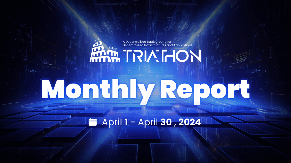 #Triathon Monthly Report -April 2024🌟 🔹Successfully launched $TSM via Trias Eco #TDO 🔹Sponsored the London Decentralized AI Summit 🔹Hosted a $10,000 trading competition with @gate_io Stay tuned for more updates and get ready for another exciting month! 👇Dive deeper here: