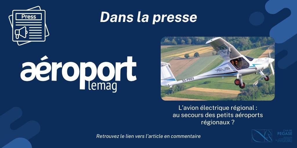 🚨 La Chaire Pégase est dans la presse 🚨

Pour Aéroport lemag, <a href="/pchiambaretto/">Paul Chiambaretto</a> et <a href="/Sara_Laurent/">Sara Laurent</a> reviennent sur les opportunités et défis de l'aviation électrique pour les petits aéroports régionaux.

⬇️ Lien vers l'article en commentaire.

@Montpellier_BS | <a href="/alumni_MBS/">MBSAlumni</a>