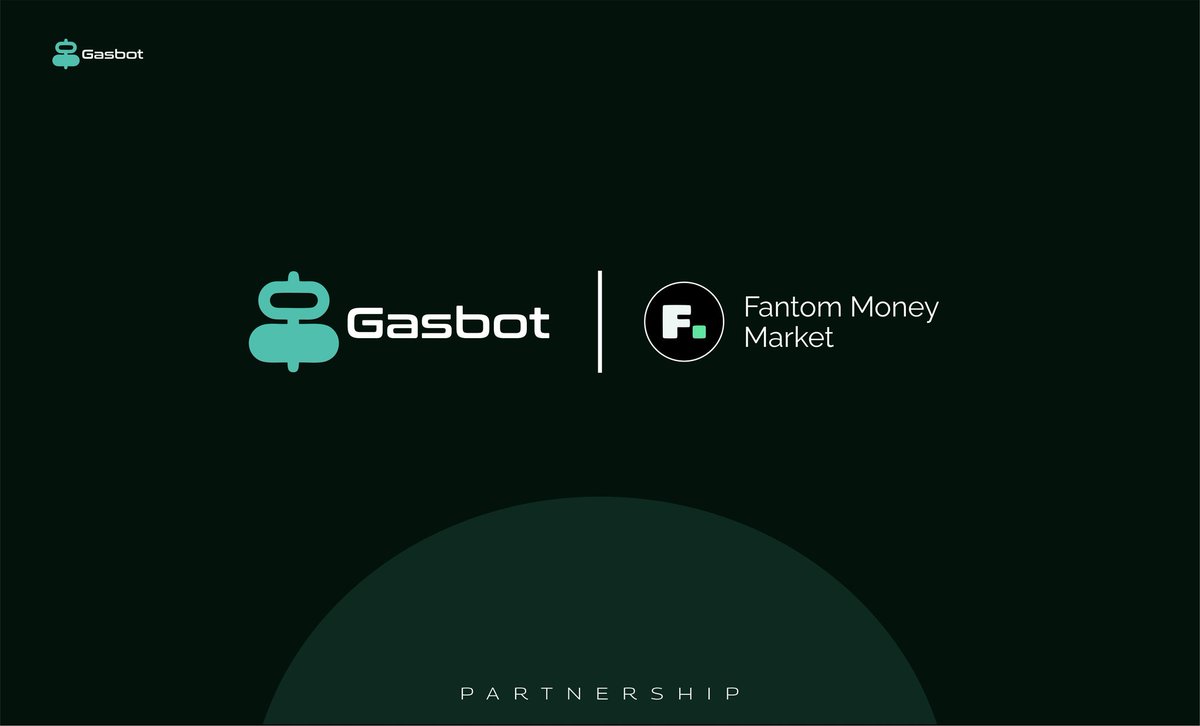 🚨 Gasbot has partnered with @fMoneyMarkets Now, their users get to enjoy seamless, super fast, secure and cheap gas refill transactions⚡⛽ @fMoneyMarkets is a lending/borrowing protocol on the Fantom chain