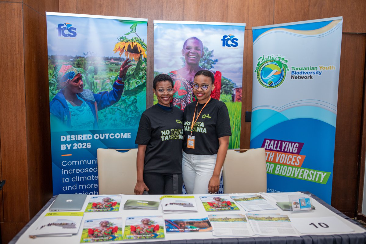 @FCSTZ supported 2 youth orgs @NoTakaTanzania & Tanzania Youth Biodiversity Network working on climate solutions in Tz. Our #CBA18 Market Place stall ''Resilient Futures'' features the orgs as its our core belief that youth voices are key in promoting climate change adaptation…