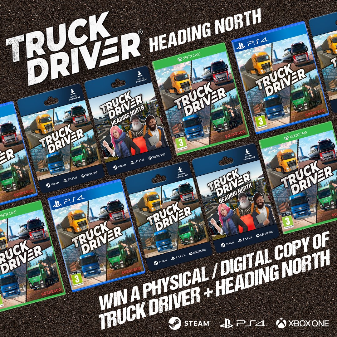 🚨 Truck Driver #Giveaway Alert! 🚨

Here's your chance to WIN a physical/digital copy for Truck Driver + a key for #TruckDriver Heading North 🚚

✅ Follow @soedesco
💟 Give us a like
💬 Comment your preferred platform (#PC #PS4 #XboxOne)
*Bonus Entry: mention a driver!📣