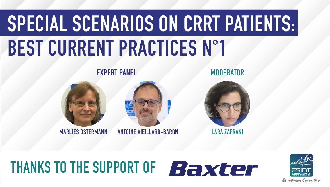 📹 Join today's webinar & discuss special CRRT patient scenarios & best practices for severe cases with: 🔹Electrolyte imbalances 🔹Fluid overload & hemodynamic instability Supported by @baxter_intl Today, 16:00 CEST👉 loom.ly/OcOpsN8