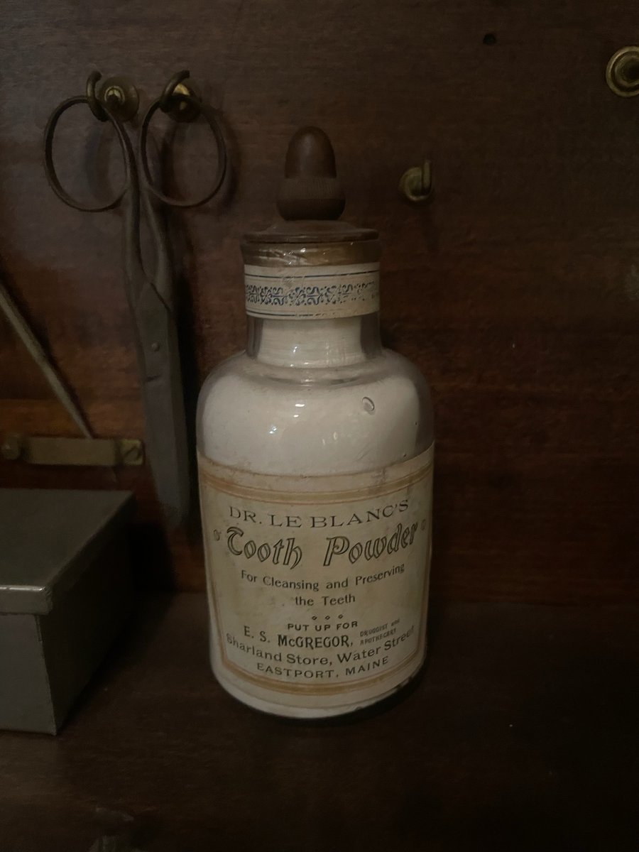 Dr. LeBlanc’s Tooth Powder, which claimed to clean and preserve the teeth, is an example of a dental nostrum, or unscientific mixture, sold to the public. Check out our dental exhibit when you visit! #dental #teeth #dentalassisting #dentistry #dentalcare