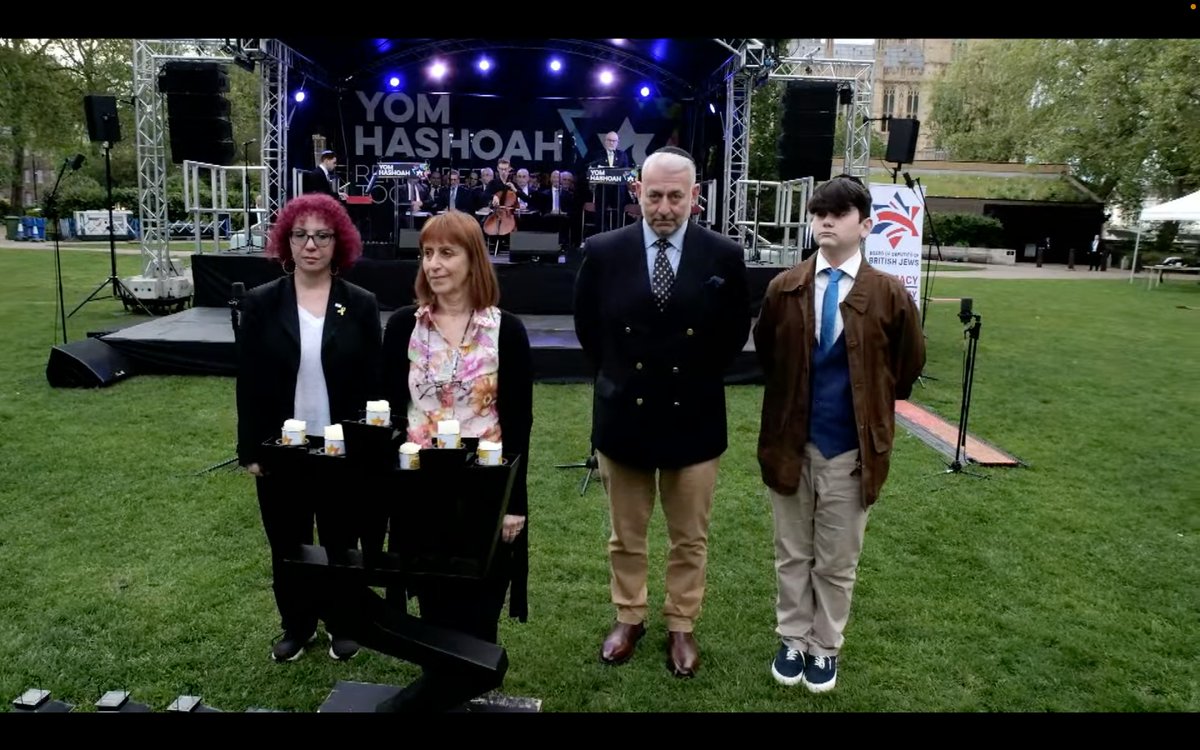 Last night at the @yomhashoakuk ceremony in London, Yellow Candles were lit by Holocaust Survivors, and second and third generation descendants. If you haven't yet lit your Yellow Candle, please light it today to remember an individual victim of the Holocaust. #yellowcandle