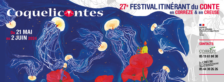 #Coquelicontes 📷📷
Le festival itinérant de contes Coquelicontes revient pour une 27e édition, du 𝗺𝗮𝗿𝗱𝗶 𝟮𝟭 𝗺𝗮𝗶 𝗮𝘂 𝗱𝗶𝗺𝗮𝗻𝗰𝗵𝗲 𝟮 𝗷𝘂𝗶𝗻, avec un programme toujours aussi riche et diversifié
creuse.fr/IMG/pdf/progra…