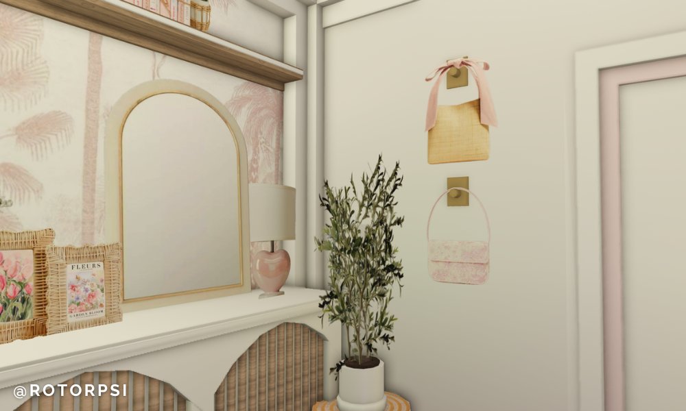 entryway in my pink cottage! thoughts? 

#bloxburg