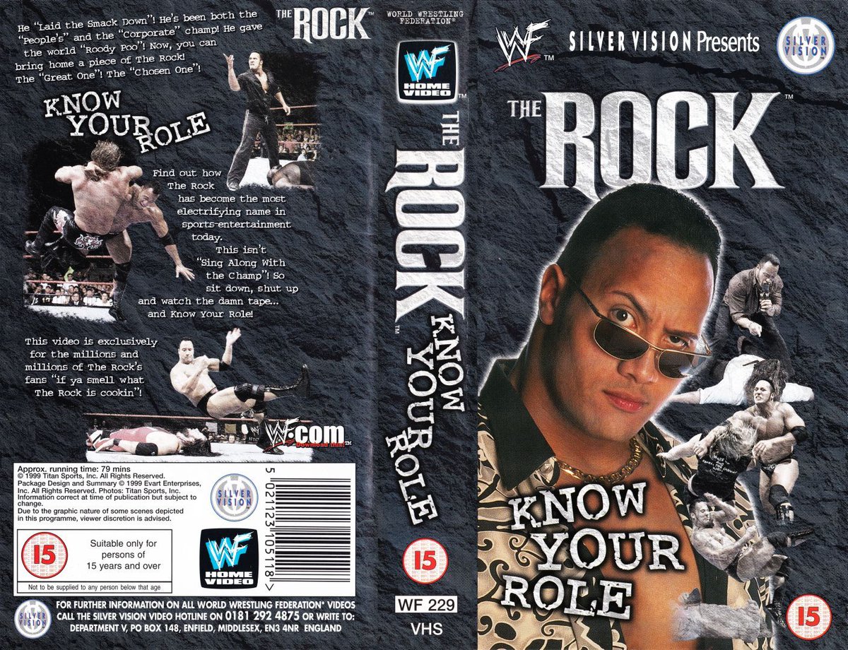 Silver Vision presents The Rock: Know Your Role on video cassette! 📼 #WWF #WWE #Wrestling #TheRock