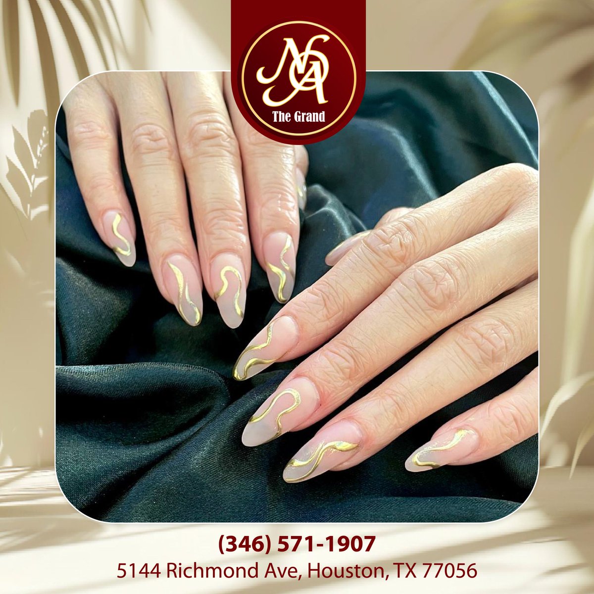 Golden swirls of pure luxury. ✨👑
#thegrandnailsofamerica #nailsofamerica #nailsalon #nailsalontx #nailsalonhouston #nail #manicure #pedicure #acrylicnails #nailsoftheday #fashion #nails #nail #instanails #nailsdid #nailpro #nailporn #beauty #nailsdesign #nailswag #naildesigns