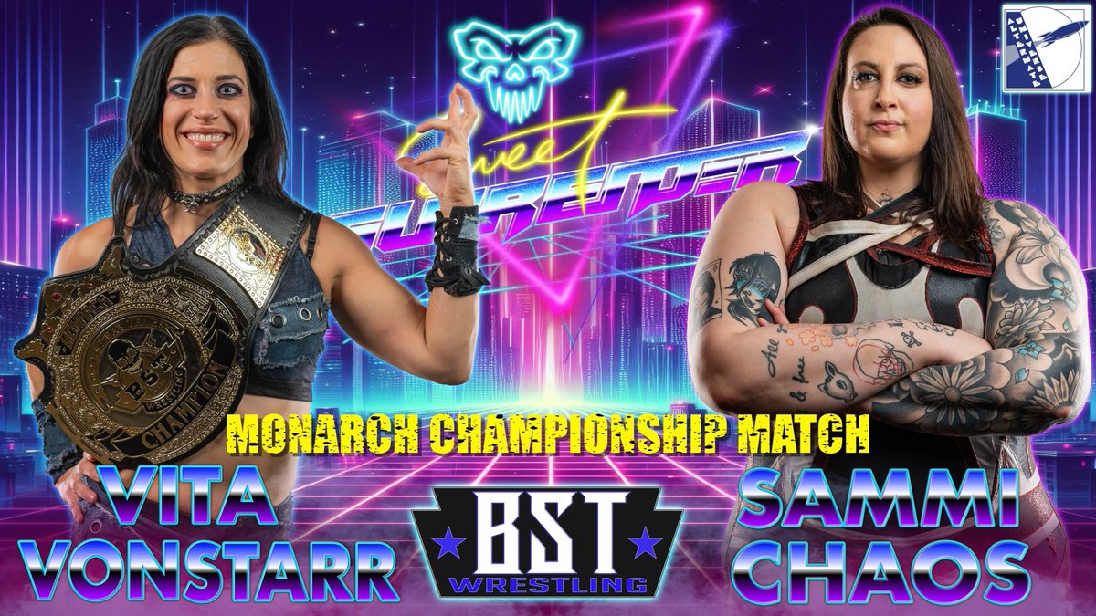 Tickets available now at bstwrestling.com Vita Von Starr has had the division in a chokehold but faces the greatest threat to her reign, making her BST Wrestling debut Sammi Chaos looks to rip the gold out of Vita’s hands. Where Sammi goes titles soon follow. Chaos…